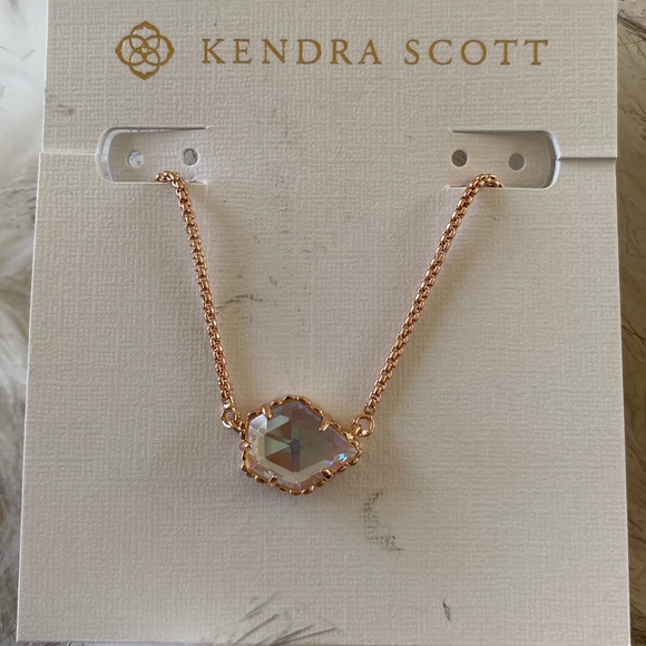 NWT Kendra Scott Rose Gold Tess Crystal Necklace - Picture 3 of 8